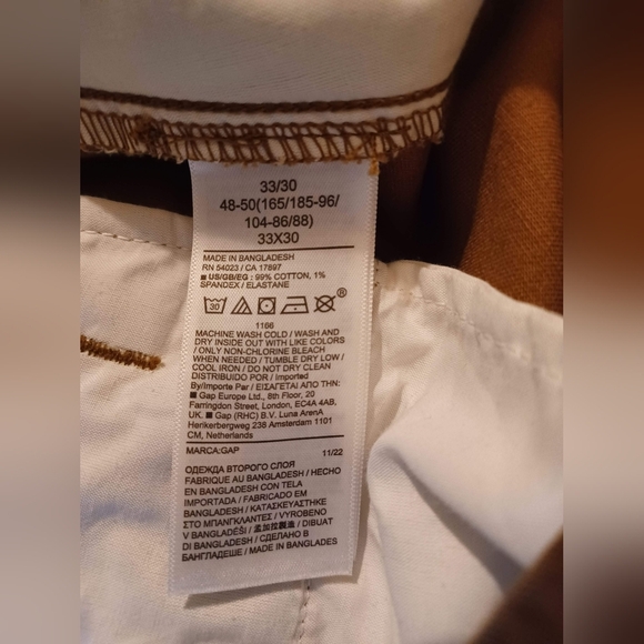 🍒 Gap Essential Khaki Slim Trouser Pants - Picture 7 of 8